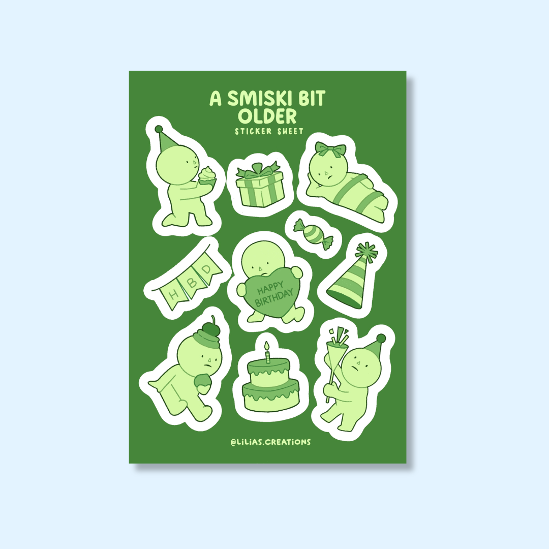 Smiski Birthday Sticker Sheet