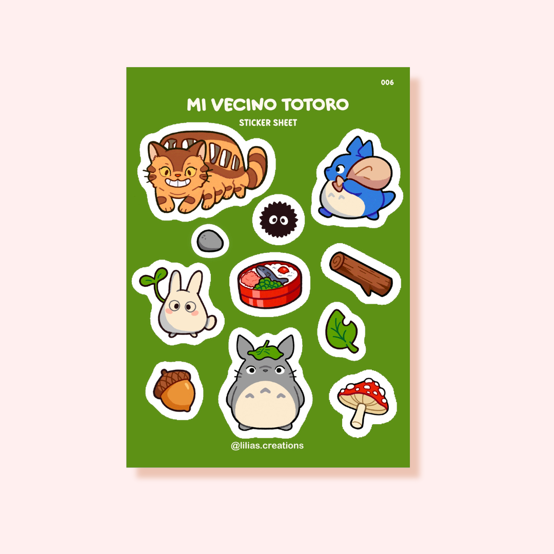 Mi Vecino Totoro Sticker Sheet