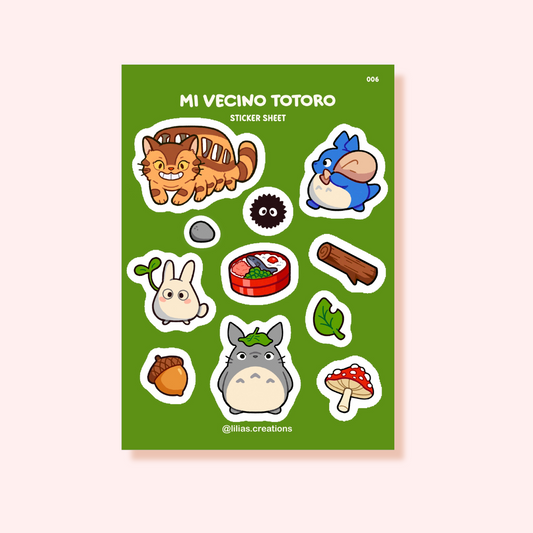 Mi Vecino Totoro Sticker Sheet