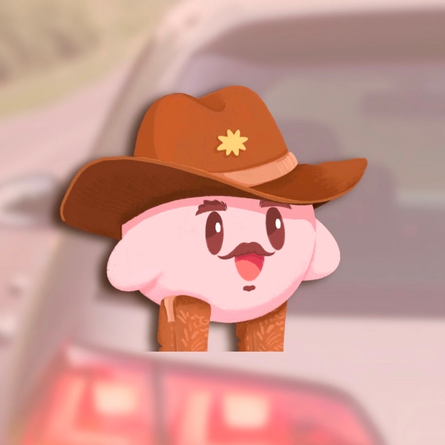 Kirby Vaquero Car Decal