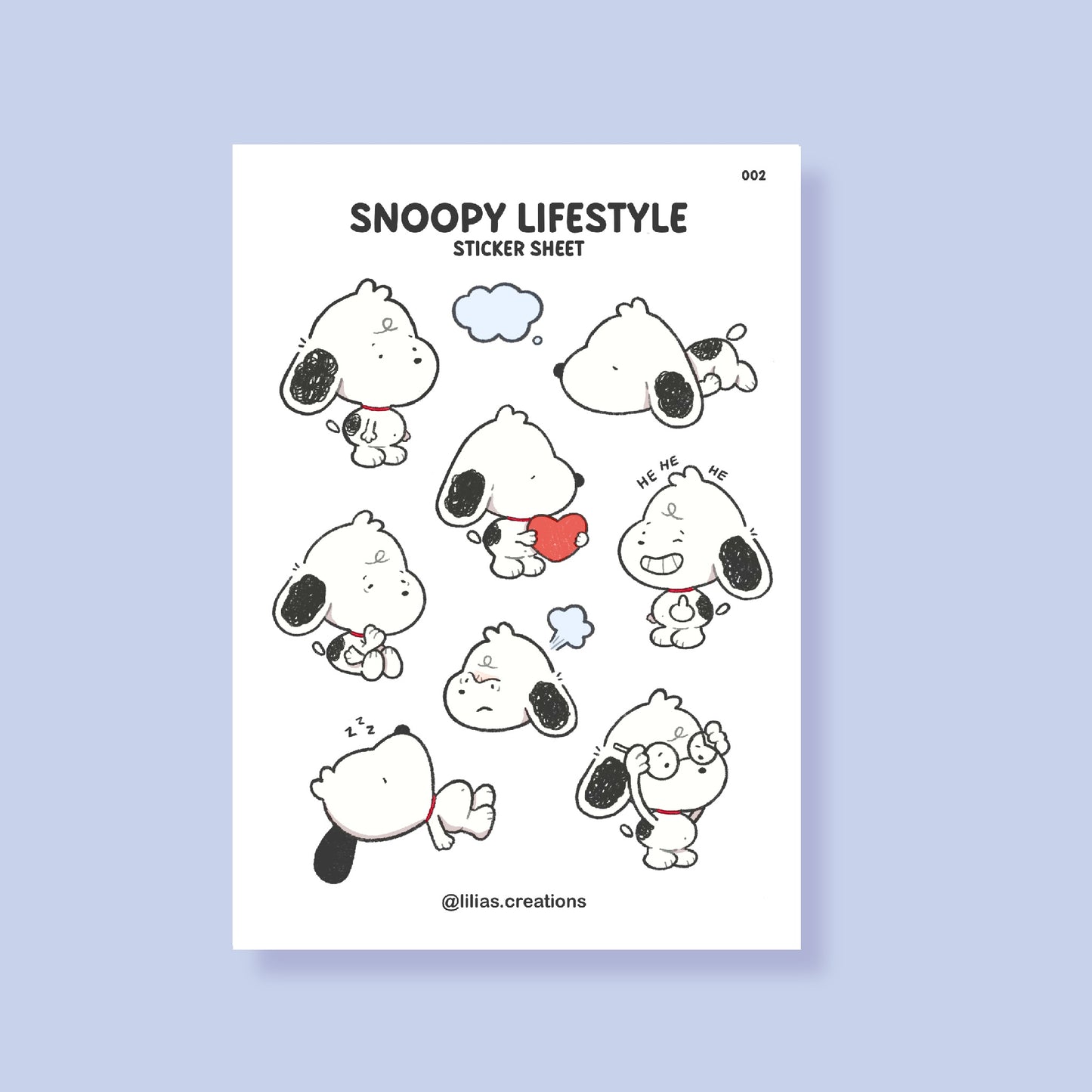 Snoopy Lifestyle Sticker Sheet