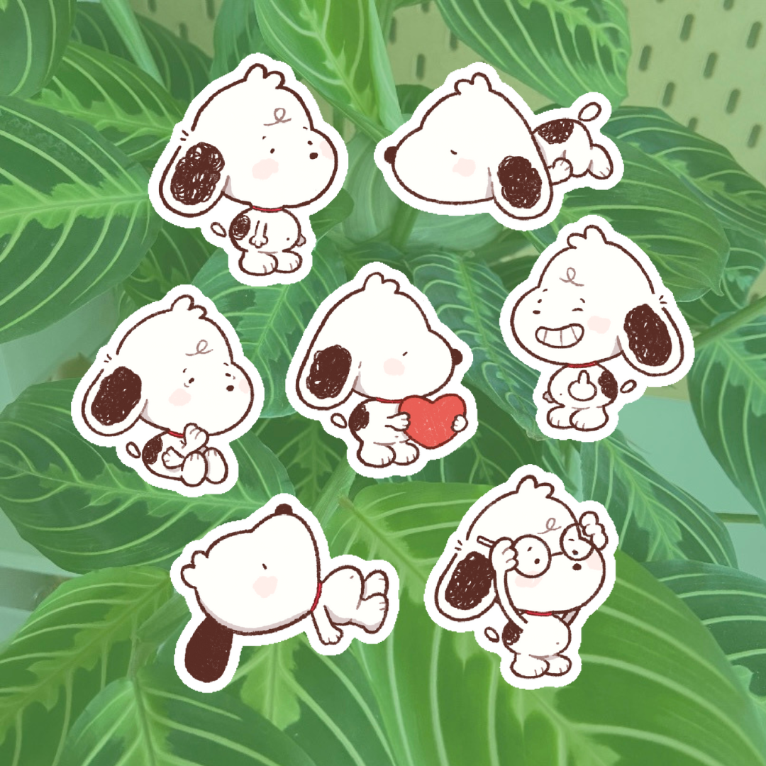 Snoopy Sticker Pack Snoopy Sticker Pack of 7 Stickers – liliascreationsshop