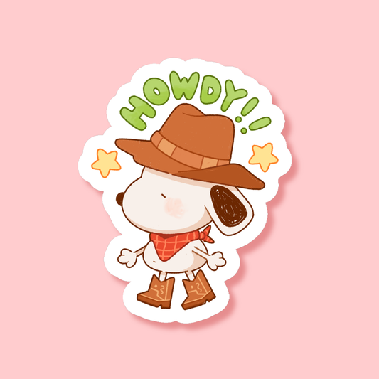 Snoopy Vaquero Sticker