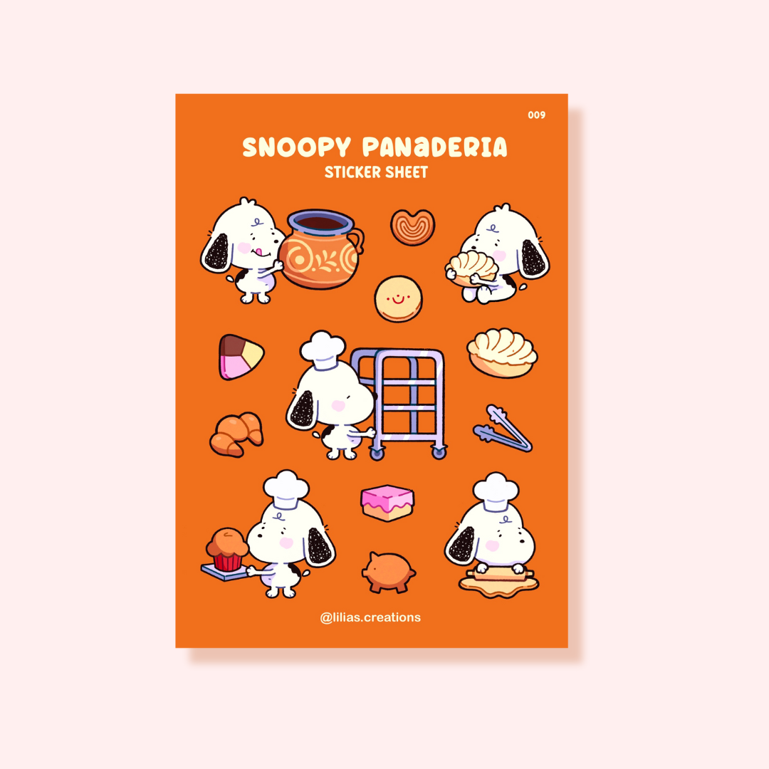 Snoopy Panaderia Sticker Sheet