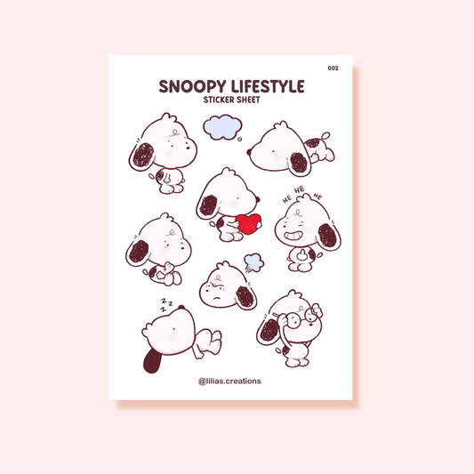 Snoopy Lifestyle Sticker Sheet