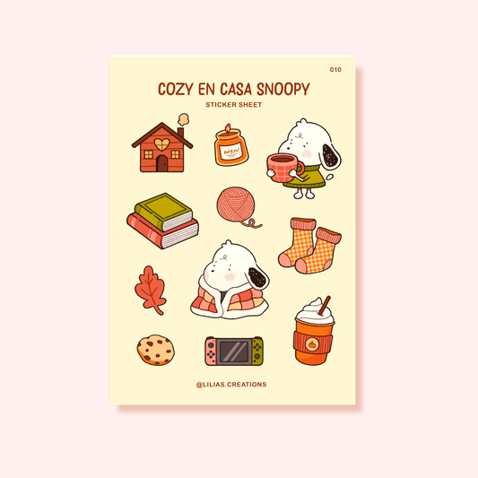 Cozy Snoopy Sticker Sheet