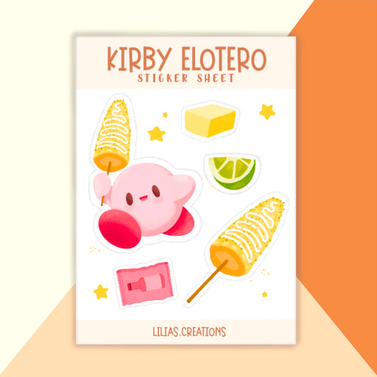 Hoja de pegatinas Kirby Elote 