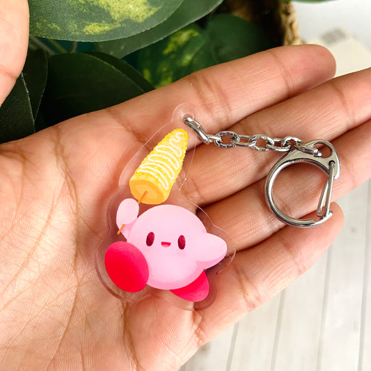 Kirby Elote Keychain